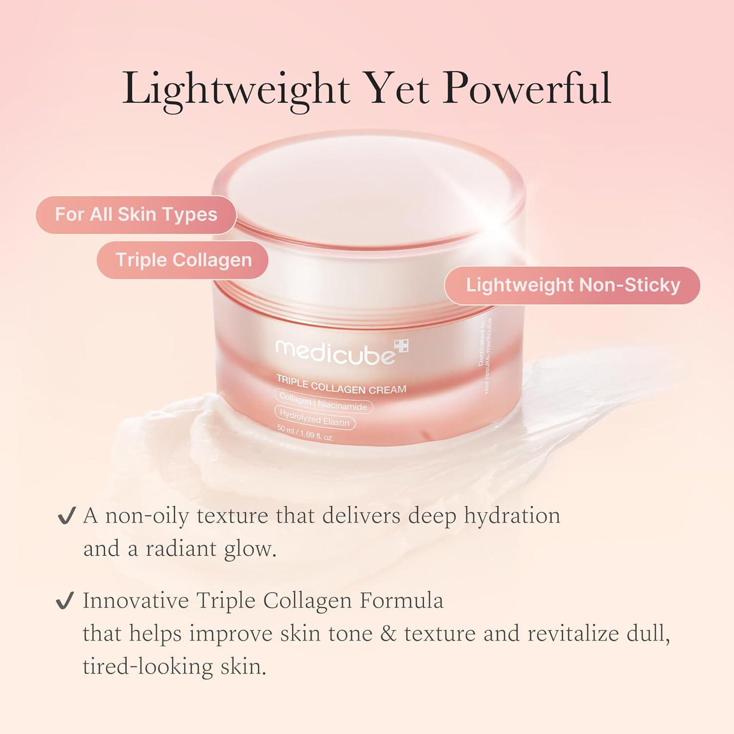 [ Medicube ] Age-R Booster Pro Pink + Collagen Jelly Cream 50ml + Triple Collagen Cream 50ml - KosBeauty