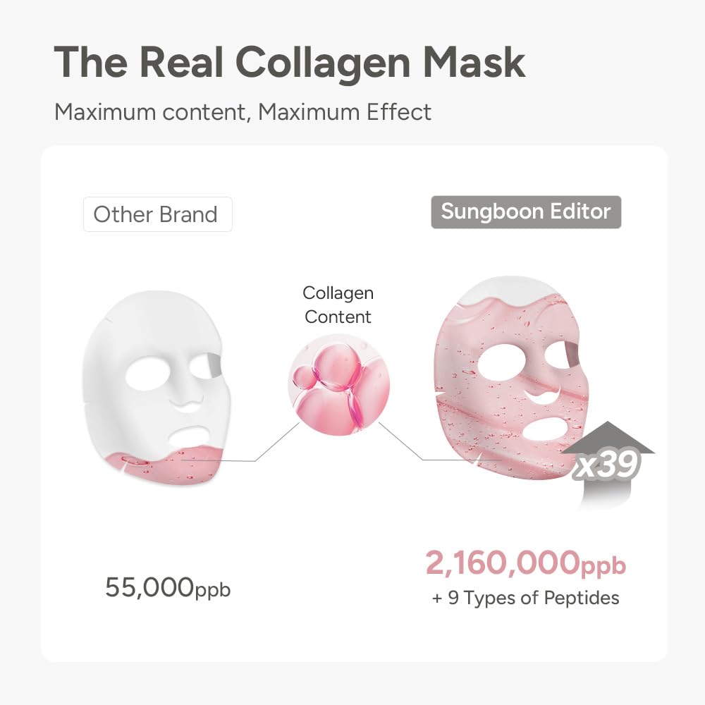 [ SUNGBOON EDITOR ] Deep Collagen Power Boosting Mask 37g/ 130oz x 4ea