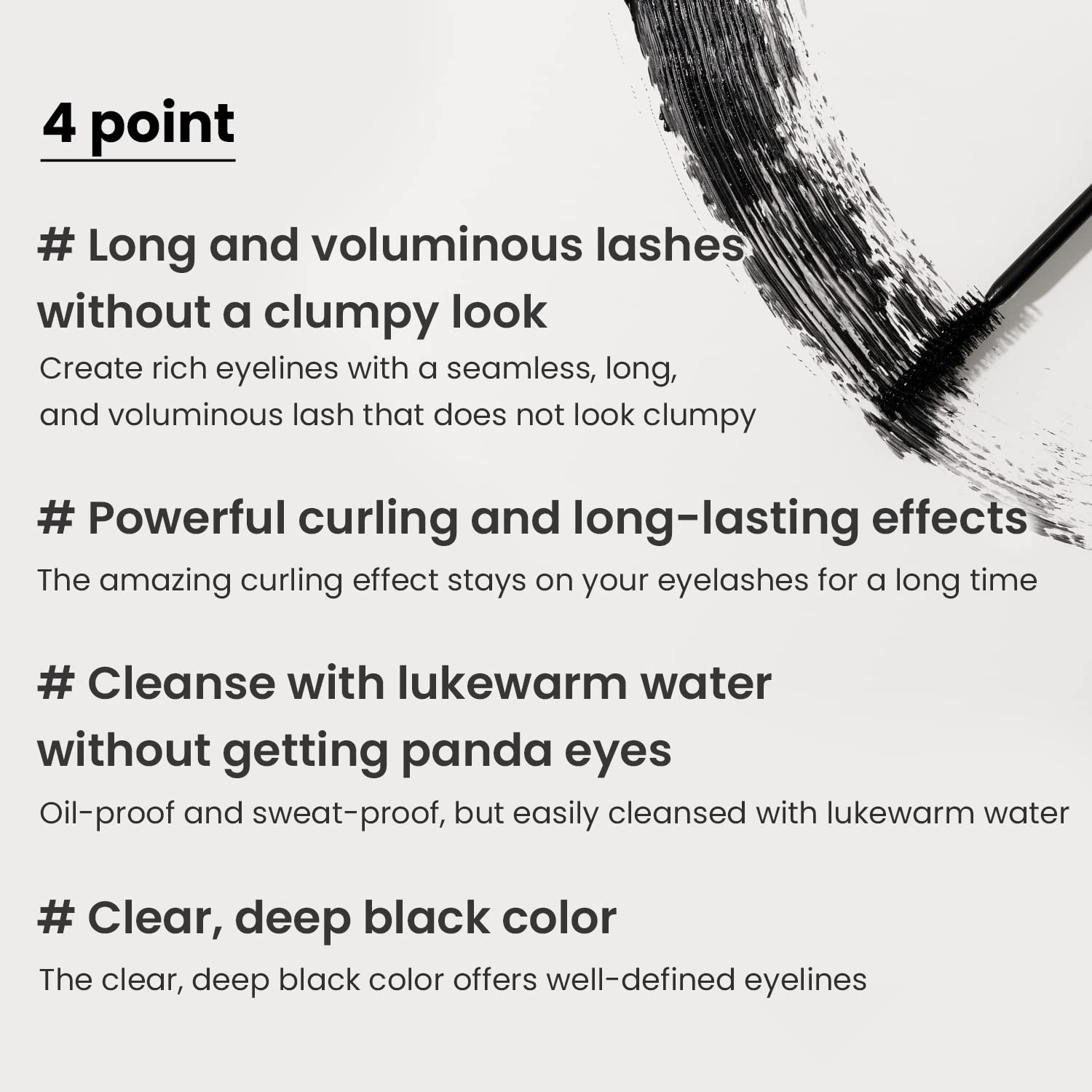 [ HEIMISH ] Dailism Smudge Stop Mascara Volume/Curling Black 0.32 oz / 9 g - KosBeauty