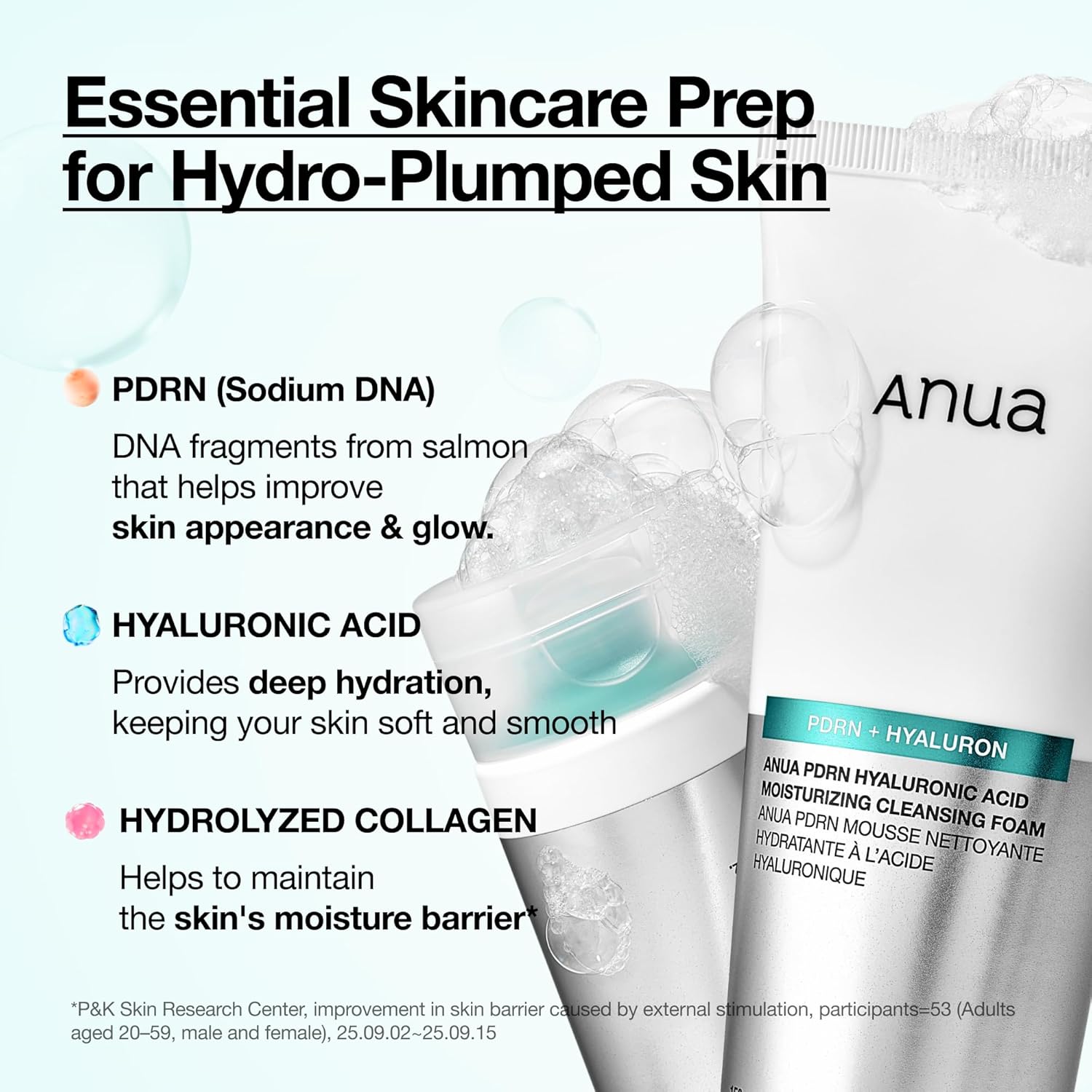 [ ANUA ] PDRN Hyaluronic Acid Moisturizing Cleansing Foam 150 ml / 5.07fl.oz - KosBeauty