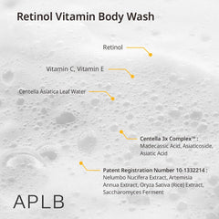 [ APLB ] Retinol Vitamin C Vitamin E Body Wash 300ml / 10.14 fl.oz