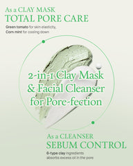 [ Fully ] Green Tomato Clay Mask Cleanser 120ml / 4.05fl.oz