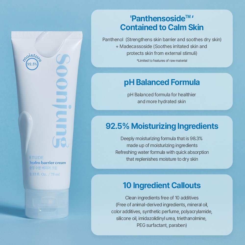 [ Etude House ] SoonJung Hydro Barrier Cream 2.53fl.oz / 75ml - KosBeauty
