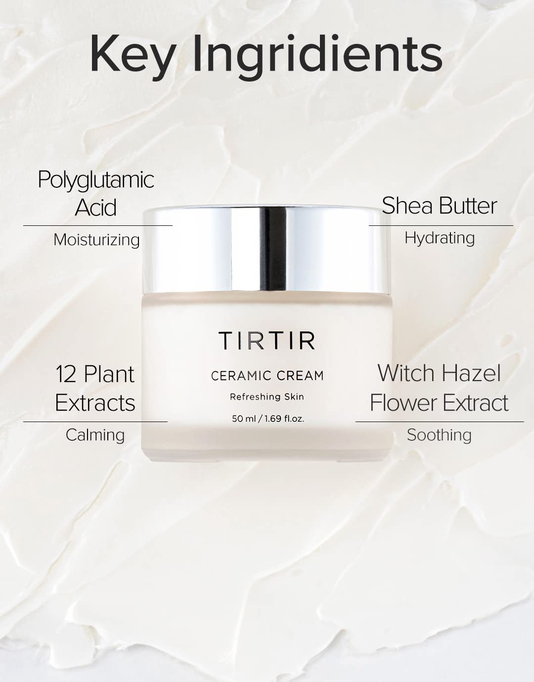 TIRTIR Ceramic Cream,  50ml / 1.69 fl. oz.