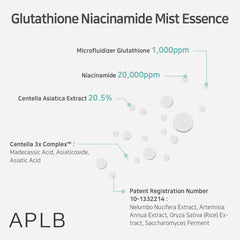 [ APLB ] Glutathione Niacinamide Mist Essence 105ml / 3.55 fl.oz.