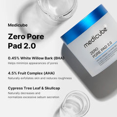 [ MEDICUBE ] ZERO PORE PAD 2.0 155g, 5.46oz (70 pads)