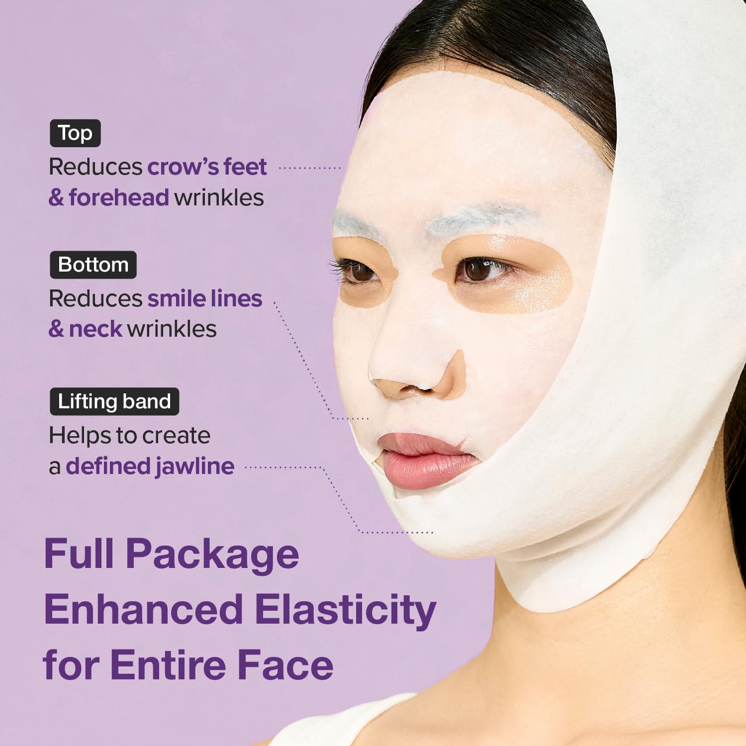 [ NUMBUZIN ] No.9 NAD+ BIO Lifting-sil Full Face Mask (Top-20ml/0.67fl.oz, Bottom 28ml/0.94fl.oz)x4ea + free lifting band