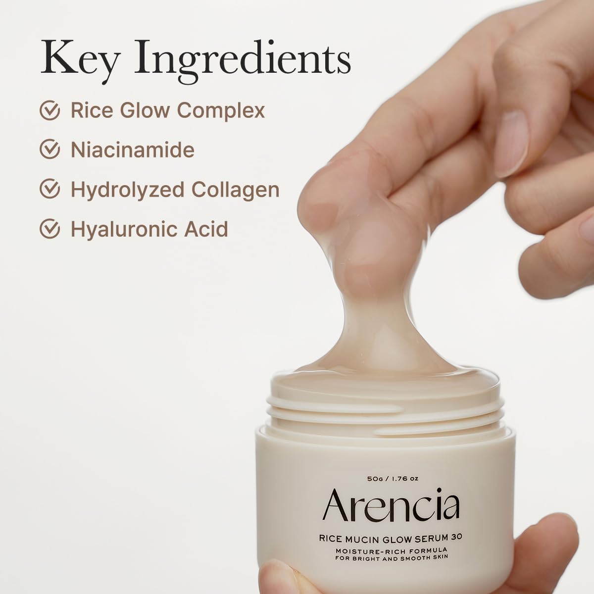 [ Arencia ] Rice Mucin Glow Serum 30 Packed with Vitmins 50g/1.76oz