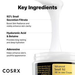 [ COSRX ] Advanced Snail 92 All in one cream 100ml - KosBeauty