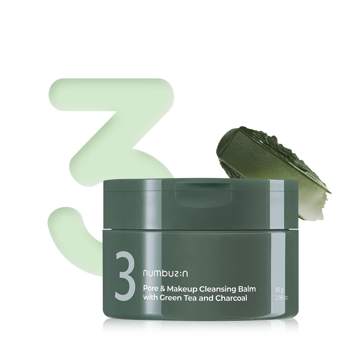 numbuzin No.3 Pore & Makeup Cleansing Balm with Green Tea and Charcoal 85ml/ 2.99 oz.