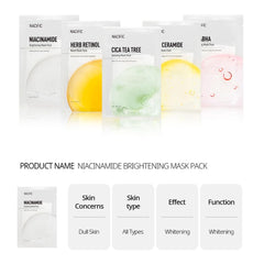 [ NACIFIC ] Premium Sheet Mask Variety Set 10-PACK Box Set +  SKZ 8 PCS Photo Cards + Herb Retinol 2 Pack