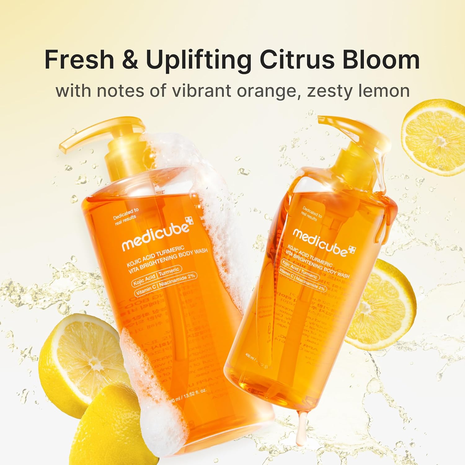 [ MEDICUBE ] Kojic Acid Turmeric Brightening Body Wash 400ml / 13.52 oz. - KosBeauty