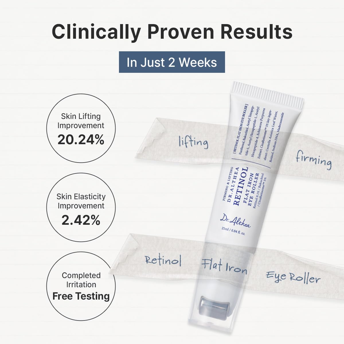 [ Dr.Althea ] Retinol Flat Iron Eye Roller 25ml/0.84 fl.oz - KosBeauty