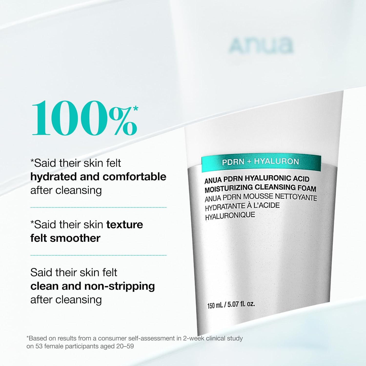 [ ANUA ] PDRN Hyaluronic Acid Moisturizing Cleansing Foam 150 ml / 5.07fl.oz - KosBeauty