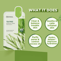 [ MEDIHEAL ] Teatree Essential Mask 10-PACK