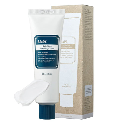 Dear, Klairs Rich Moist Soothing Serum 80ml + Rich Moist Soothing Cream 80ml Set