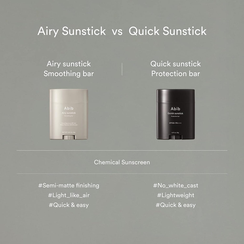 Abib Airy sunstick Smoothing bar SPF50+, 23g 0.81 oz.