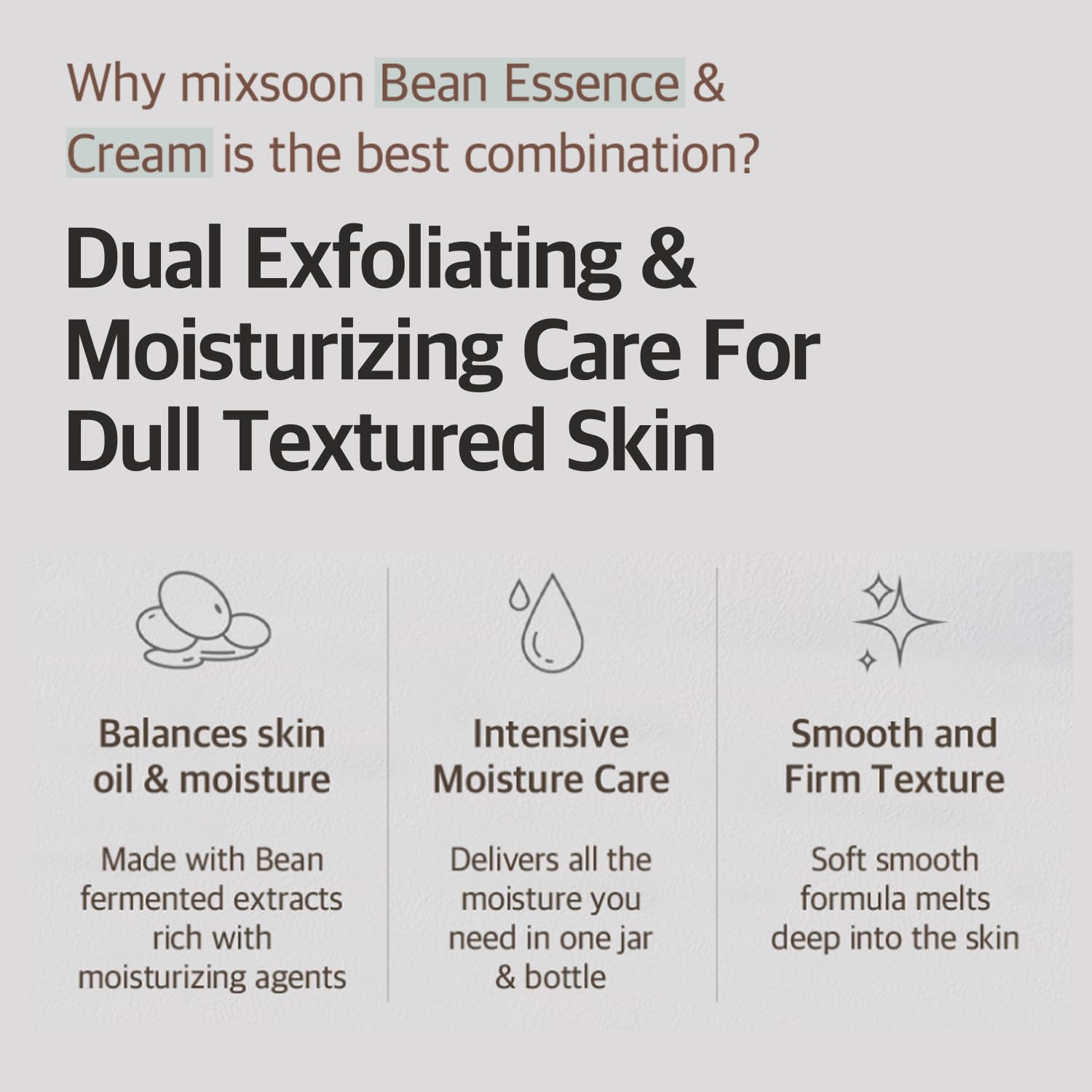 [ MIXSOON ] Bean Essence & Cream Duo Set (50ml each)