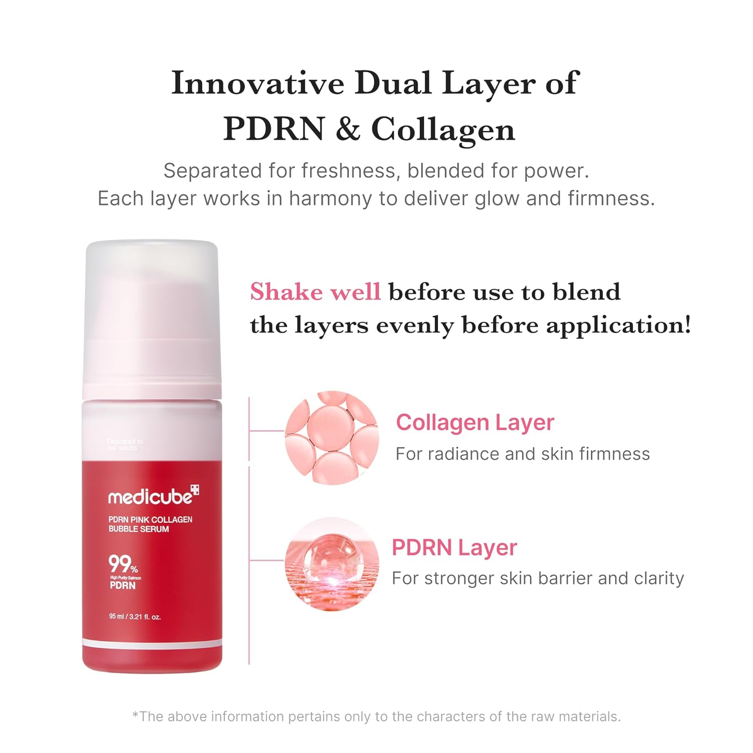 [ MEDICUBE ] PDRN Pink Collagen Bubble Serum  95ml / 3.21 fl.oz. - KosBeauty