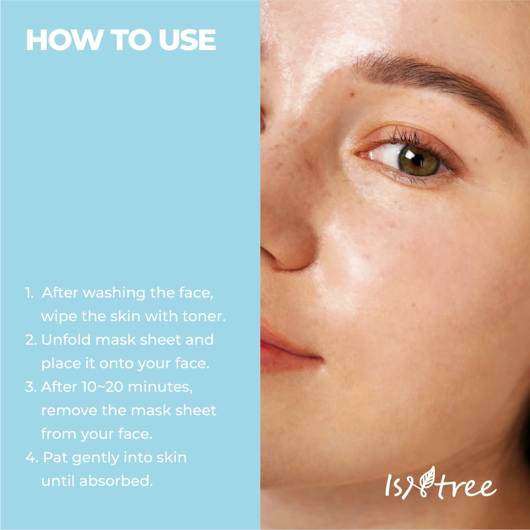 ISNTREE Ultra-low molecular Hyaluronic Acid Mask  25g / 0.88 fl.oz x 10ea