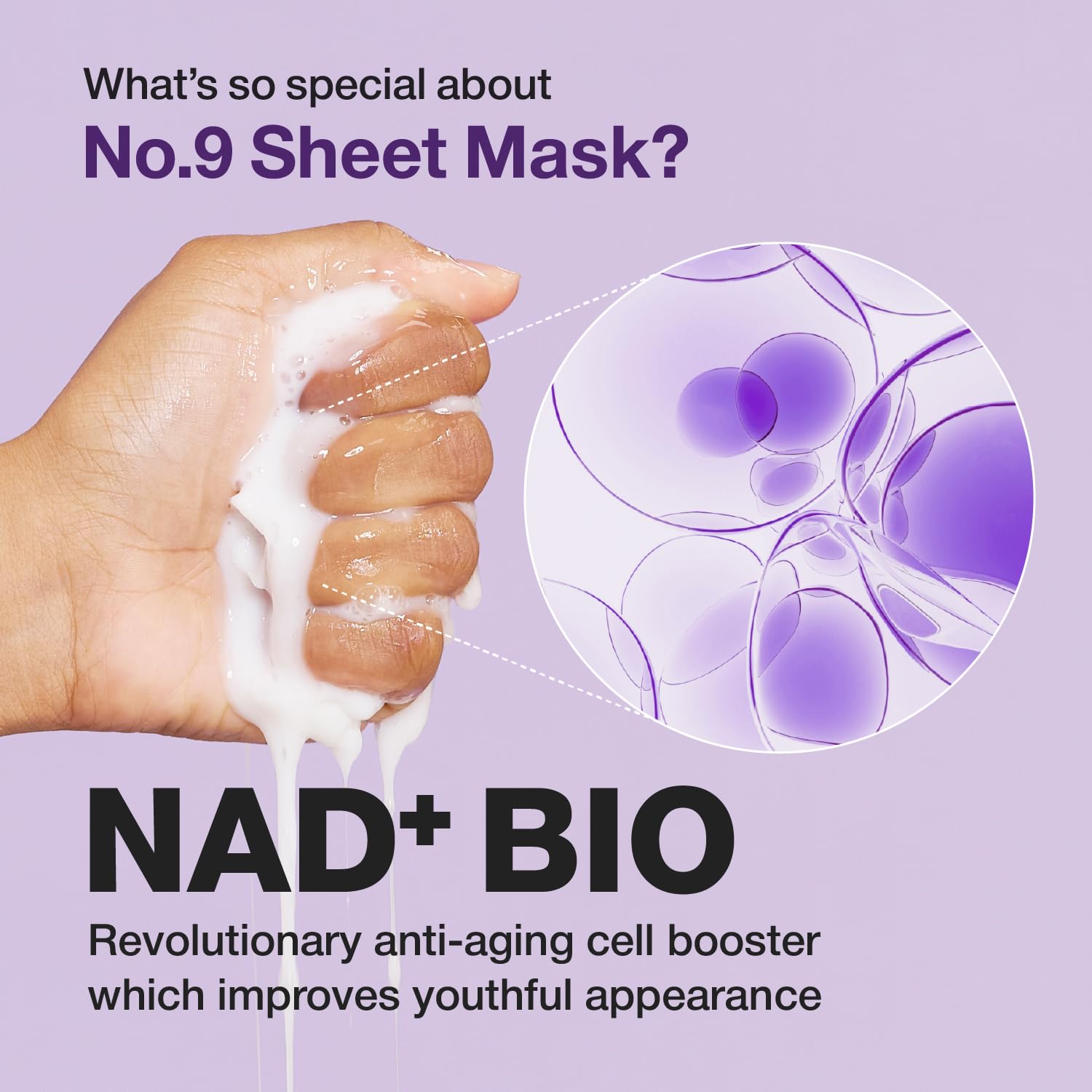 [ NUMBUZIN ] No.9 NAD+ BIO Lifting-sil Full Face Mask (Top-20ml/0.67fl.oz, Bottom 28ml/0.94fl.oz)x4ea + free lifting band