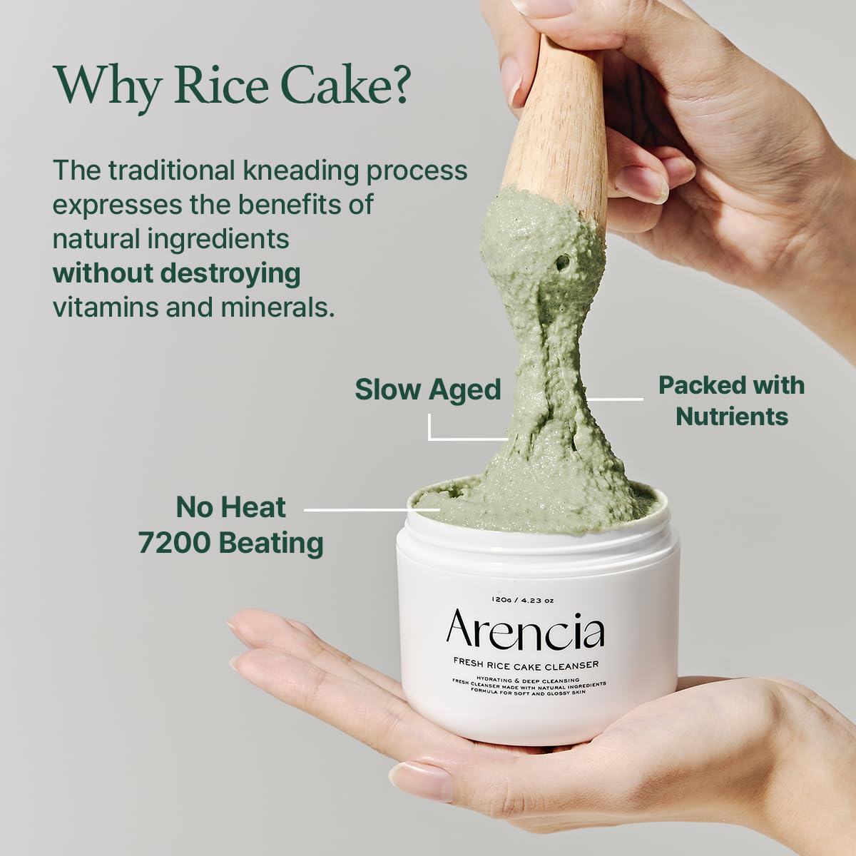 [ Arencia ] Fresh Green Rice Mochi Cleanser 120g / 4.23oz