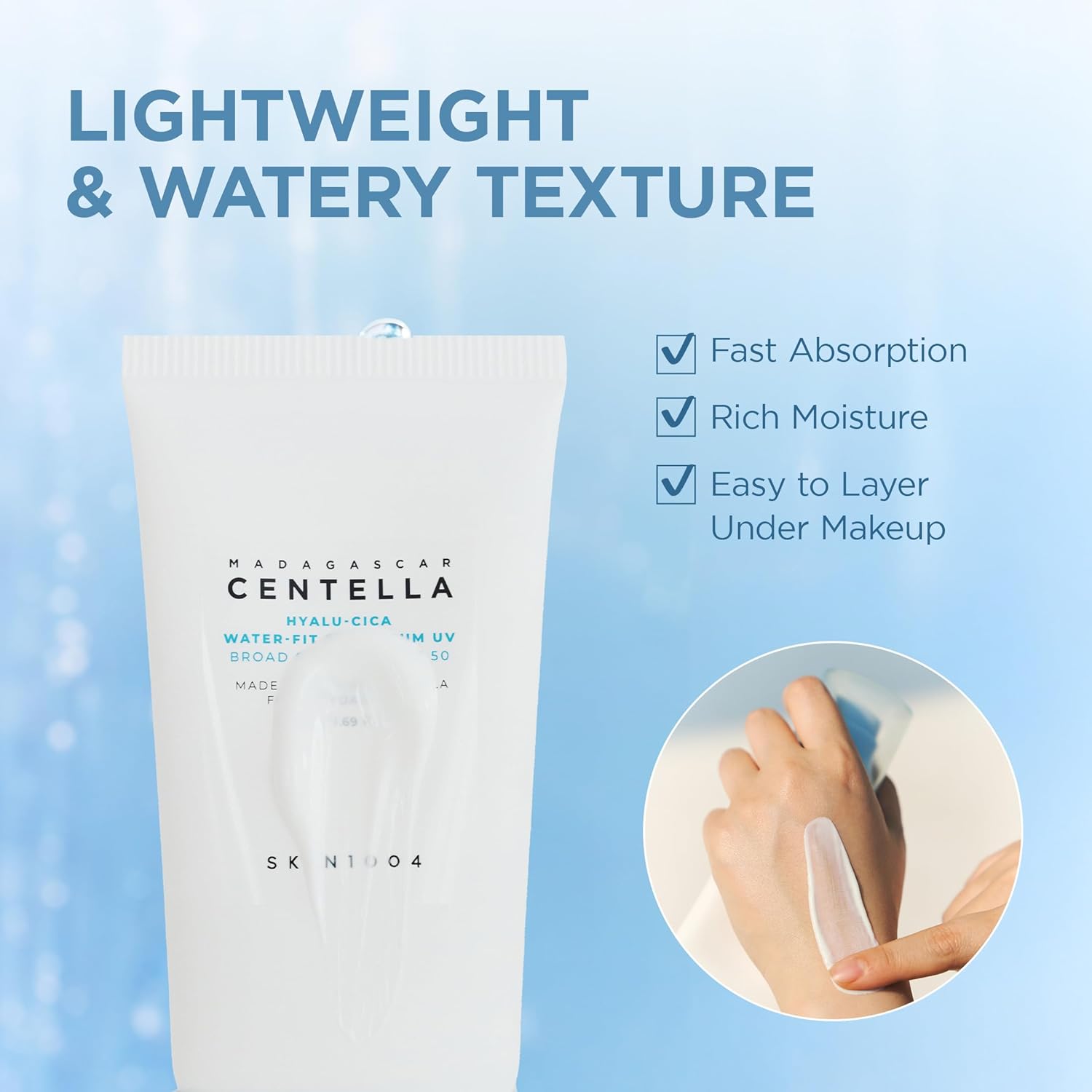 [ Skin1004 ] Madagascar Centella Hyalu-Cica Water-Fit Sun Serum UV SPF50+ PA++++ 50ml / 1.69 fl.oz - KosBeauty