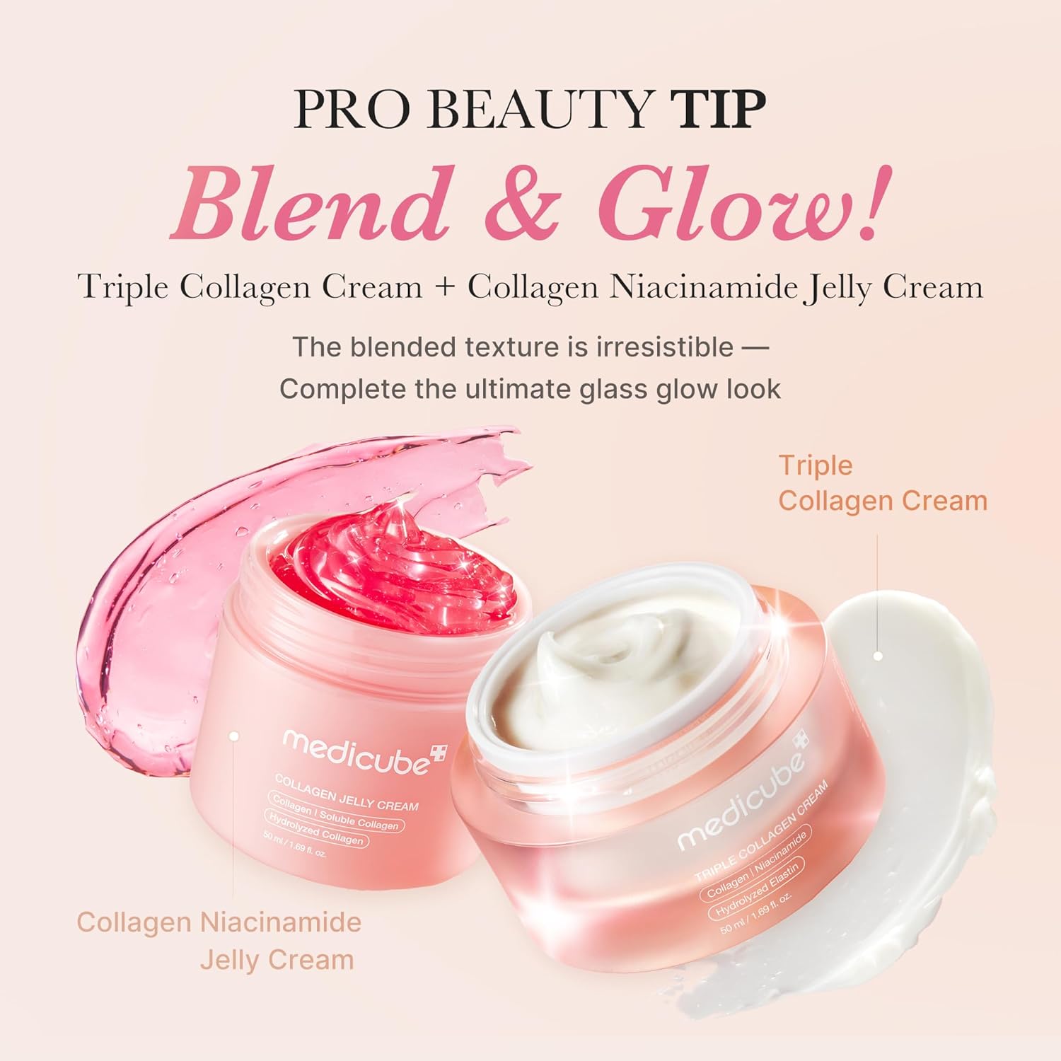 [ Medicube ] Age-R Booster Pro Pink + Collagen Jelly Cream 50ml - KosBeauty