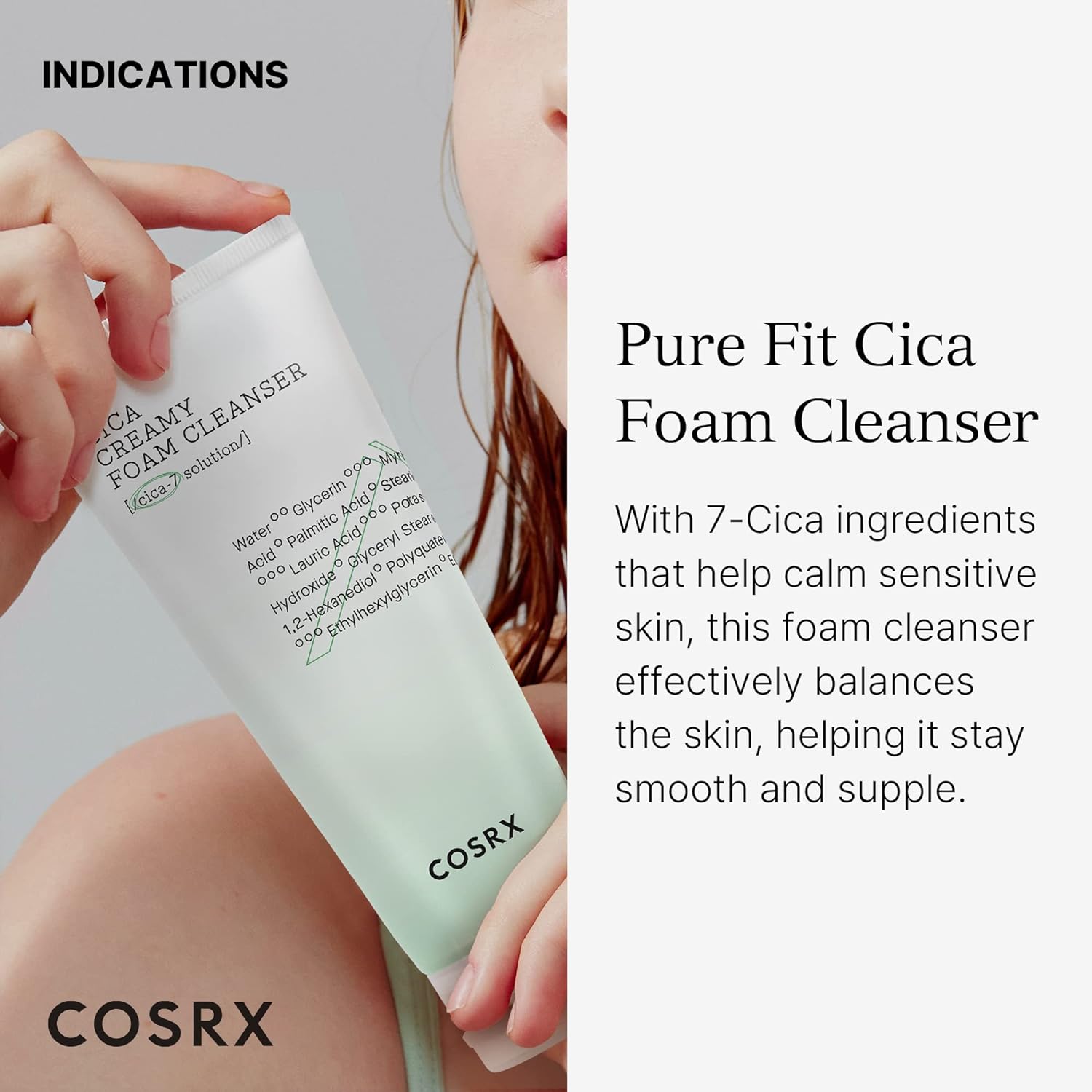 [ COSRX ] Pure Fit Cica Creamy Foam Cleanser 150ml/5.07 fl. oz.