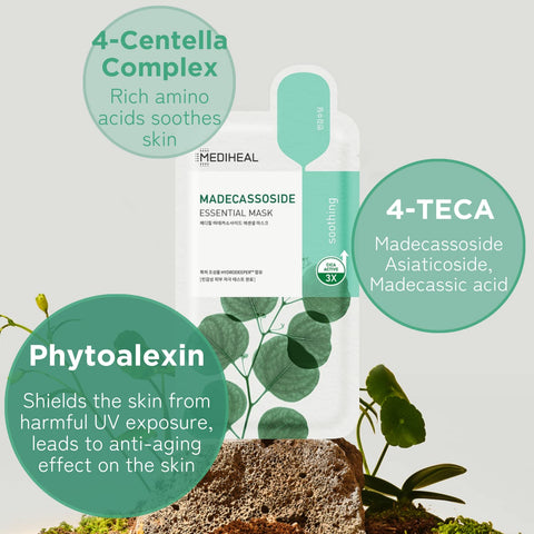 [ MEDIHEAL ] The MADECASSOSIDE Essential Mask 10-PACK