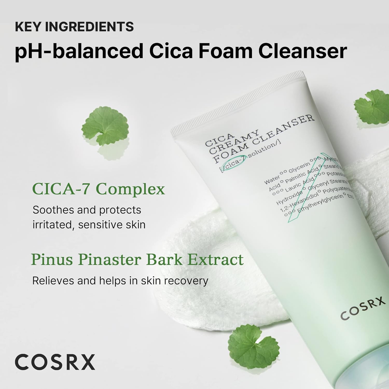 [ COSRX ] Pure Fit Cica Creamy Foam Cleanser 150ml/5.07 fl. oz.