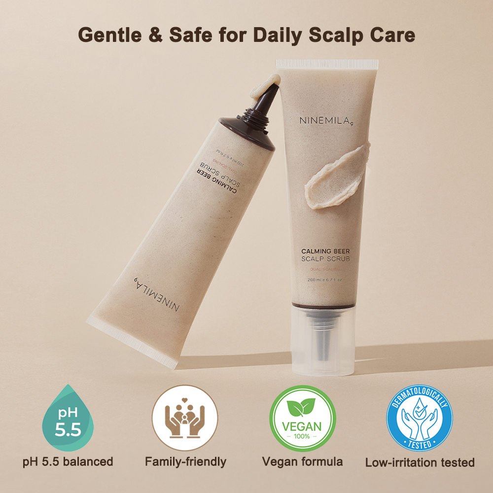 [ NINEMILA ] Calming Beer Scalp Scrub Dual Scaling 200ml e 6.7 fl.oz - KosBeauty
