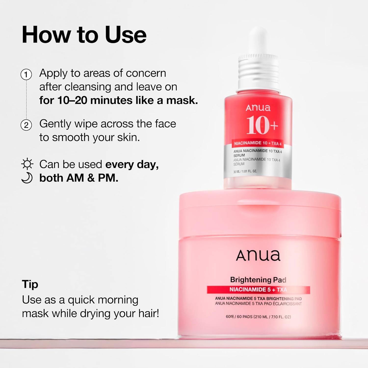 [ ANUA ] Brightening Pad Niacinamide5 + TXA 90pads 230ml / 7.77 fl.oz. - KosBeauty