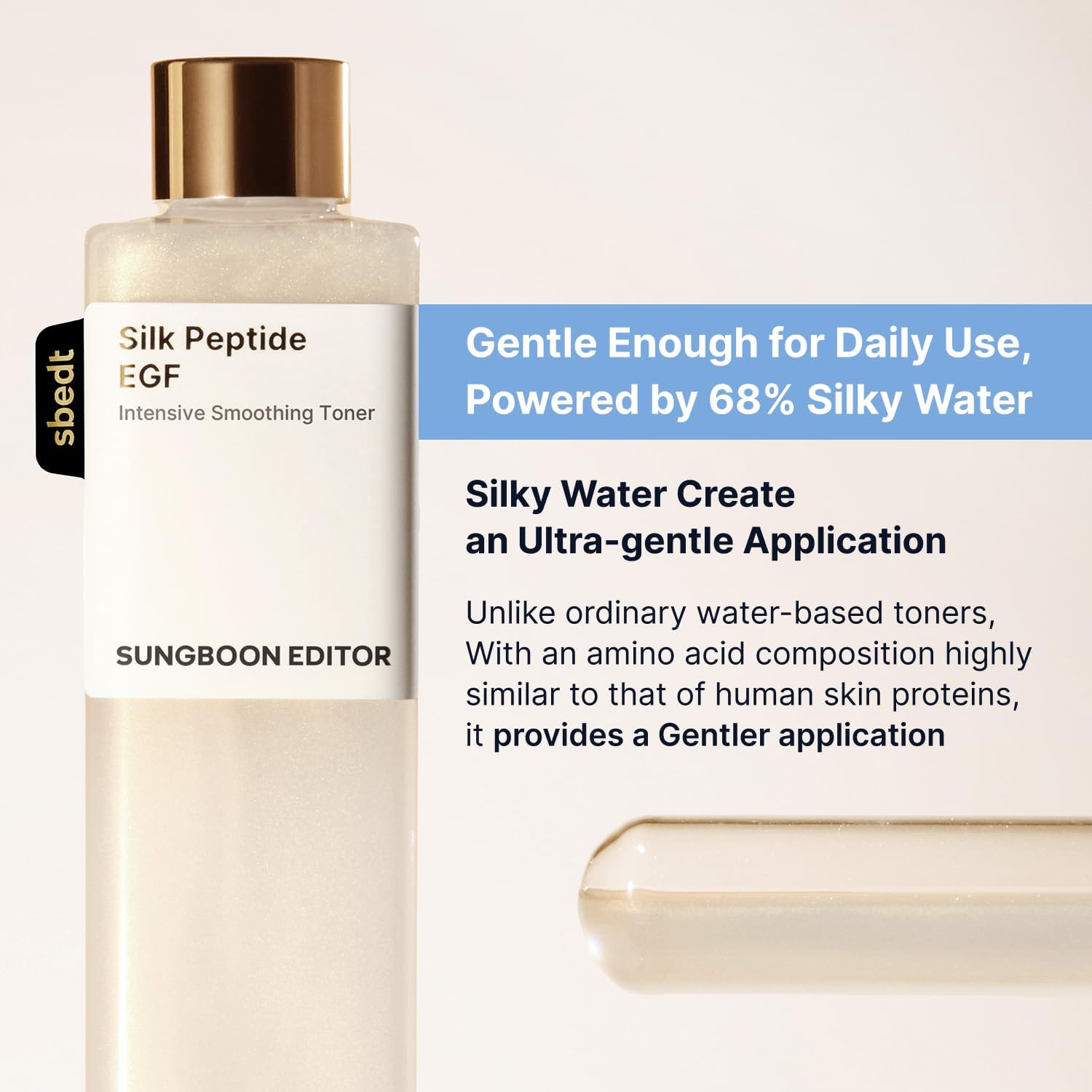 [ SUNGBOON EDITOR ] Silk Peptide EGF Intensive Smoothing Toner 300ml / 10.14 fl.oz. - KosBeauty