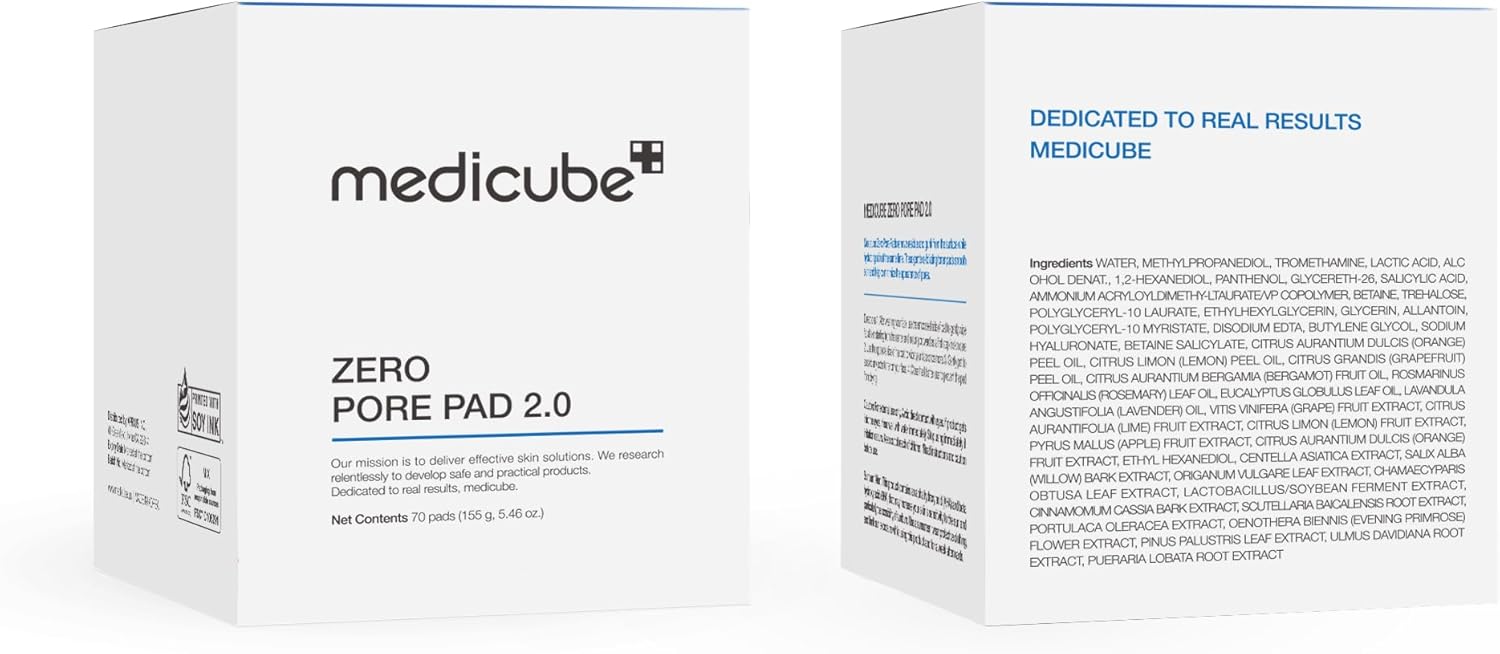 [ MEDICUBE ] ZERO PORE PAD 2.0 155g, 5.46oz (70 pads)