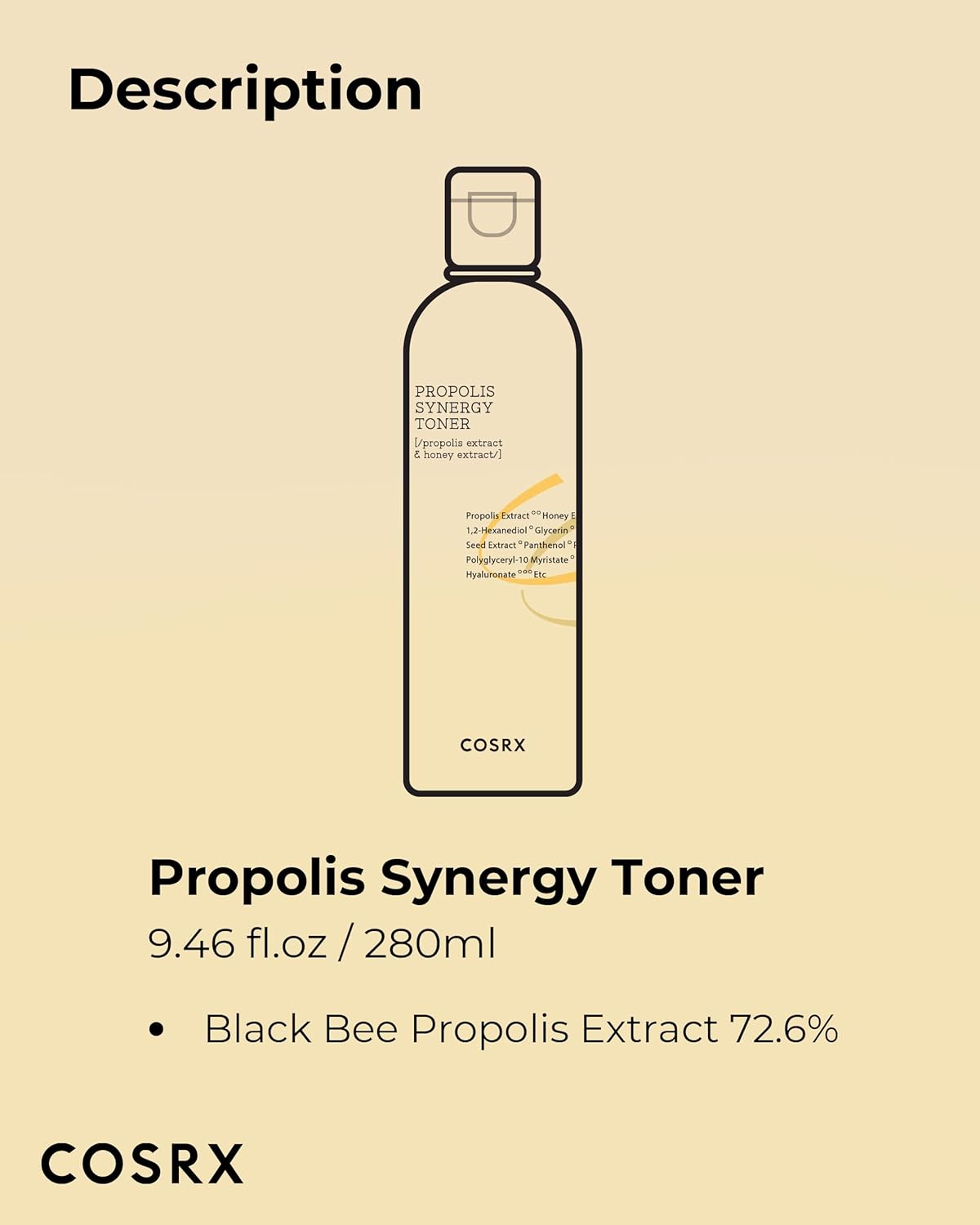 [ COSRX ] Full Fit Propolis Synergy Toner 280ml (9.46 fl.oz) - KosBeauty