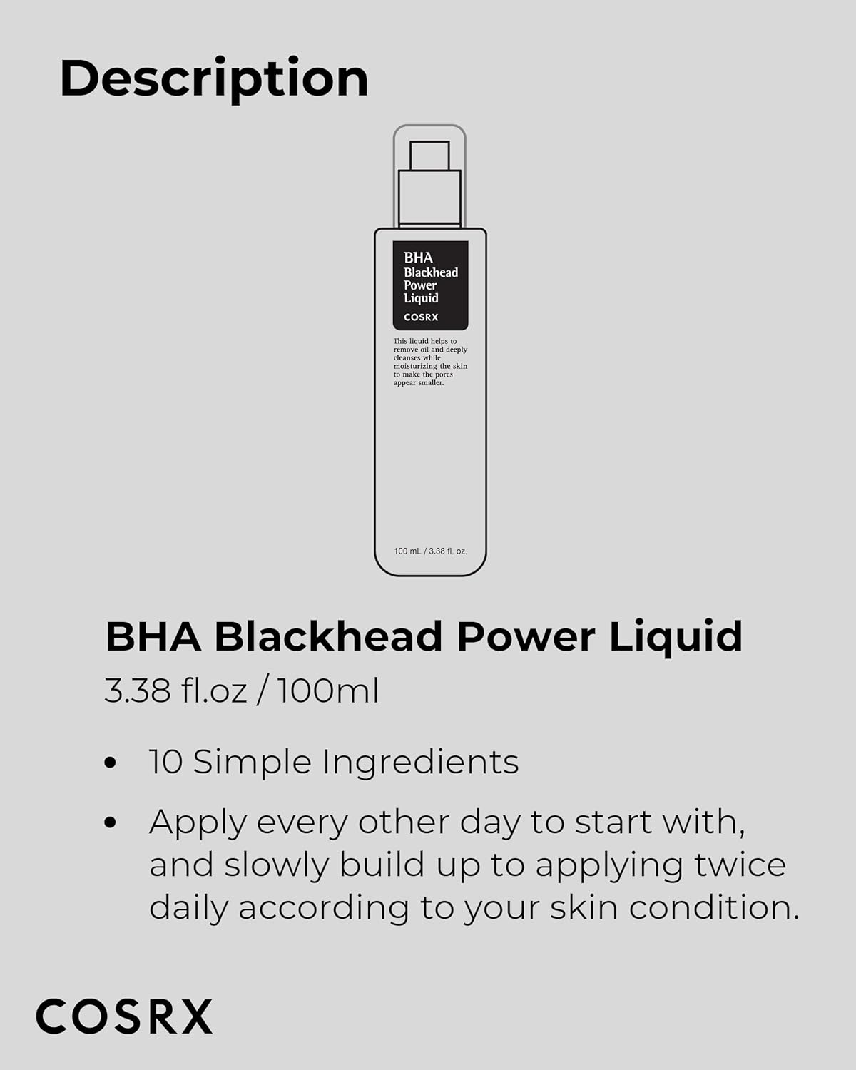 [ COSRX ] BHA Blackhead Power Liquid 100ml - KosBeauty