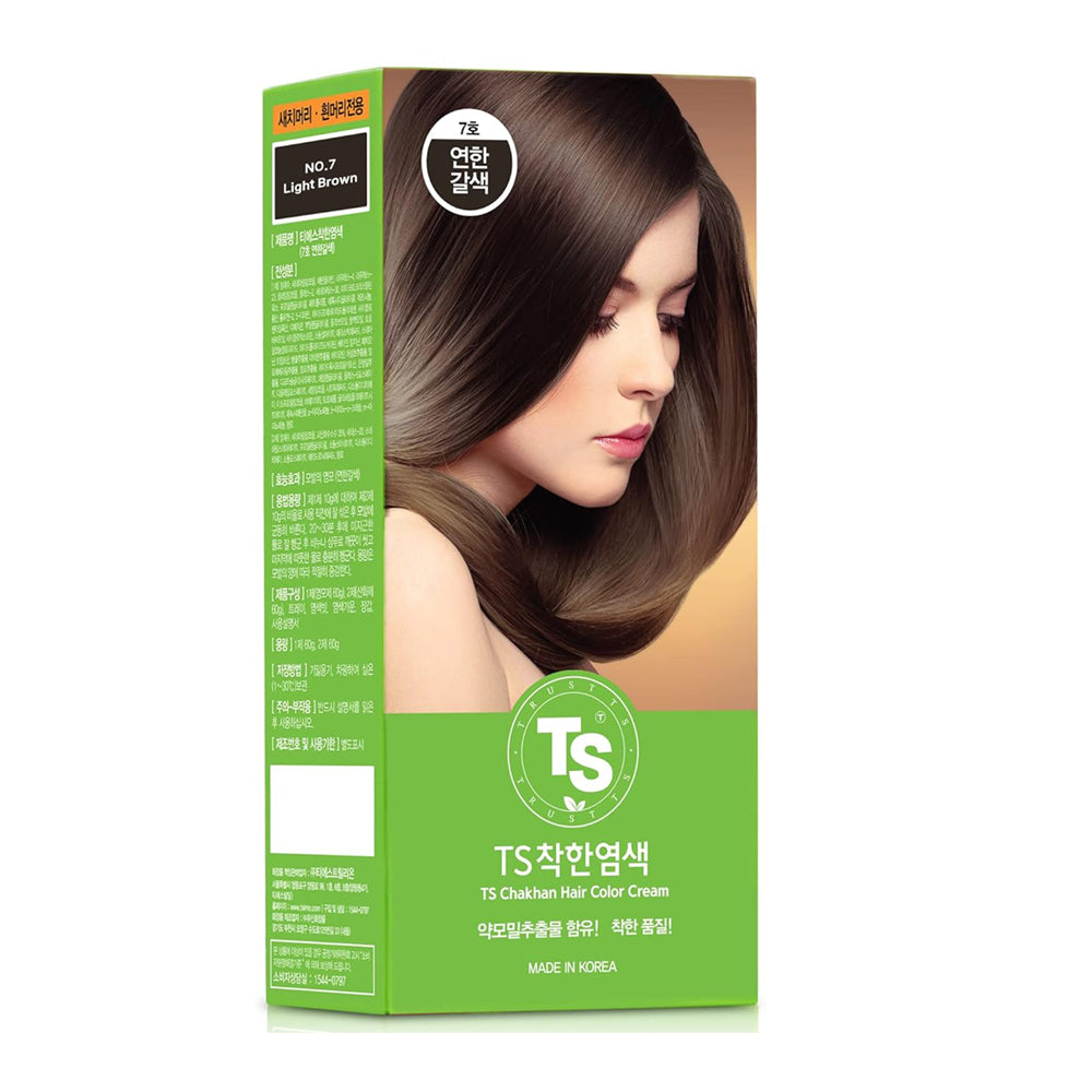 TS Chakhan Hair Color Cream to cover gray hair (5 colors) - KosBeauty