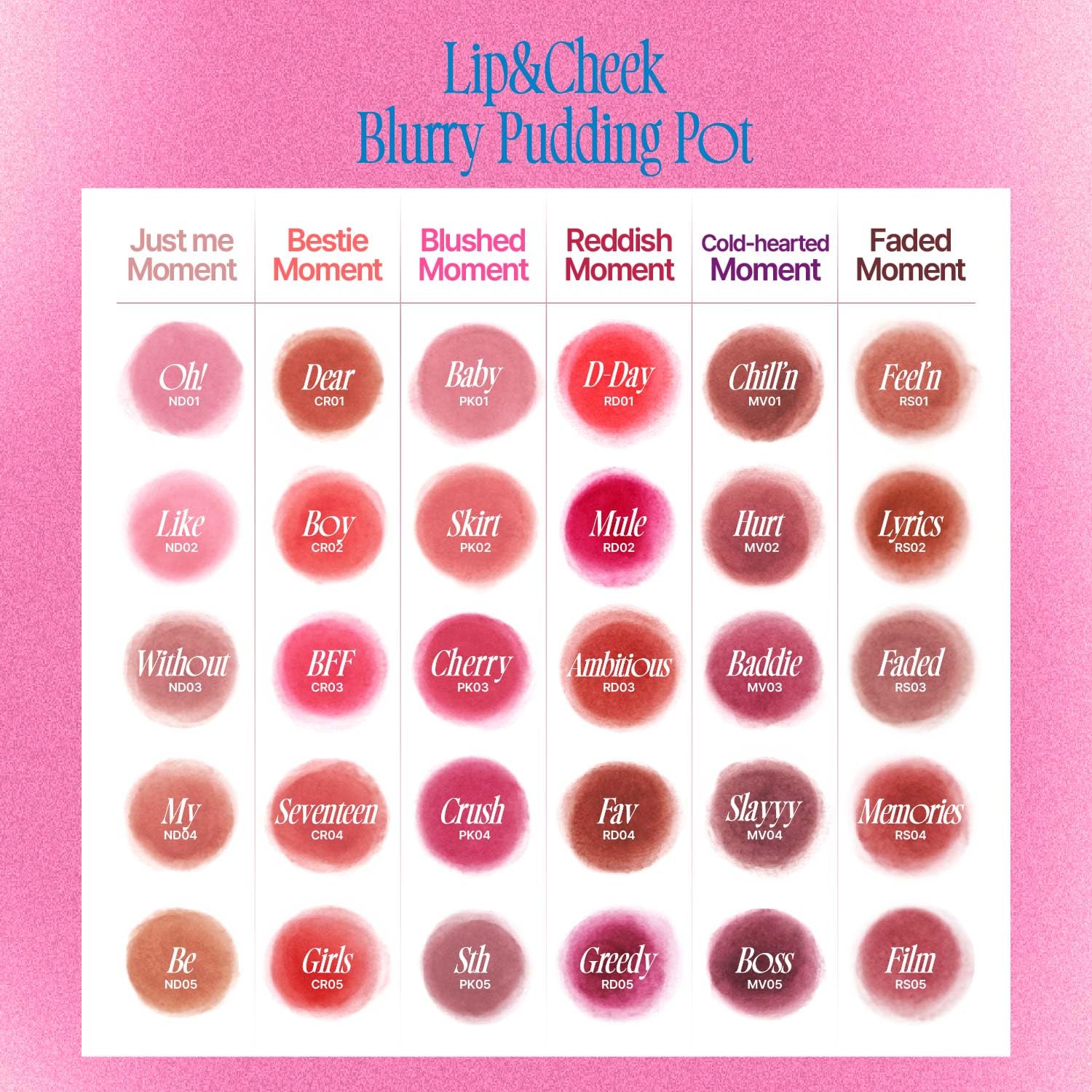 FWEE Lip&Cheek Blurry Pudding Pot (16colors) + RANDOM KEYCHAIN / Fingerlike Silicone Lip Brush