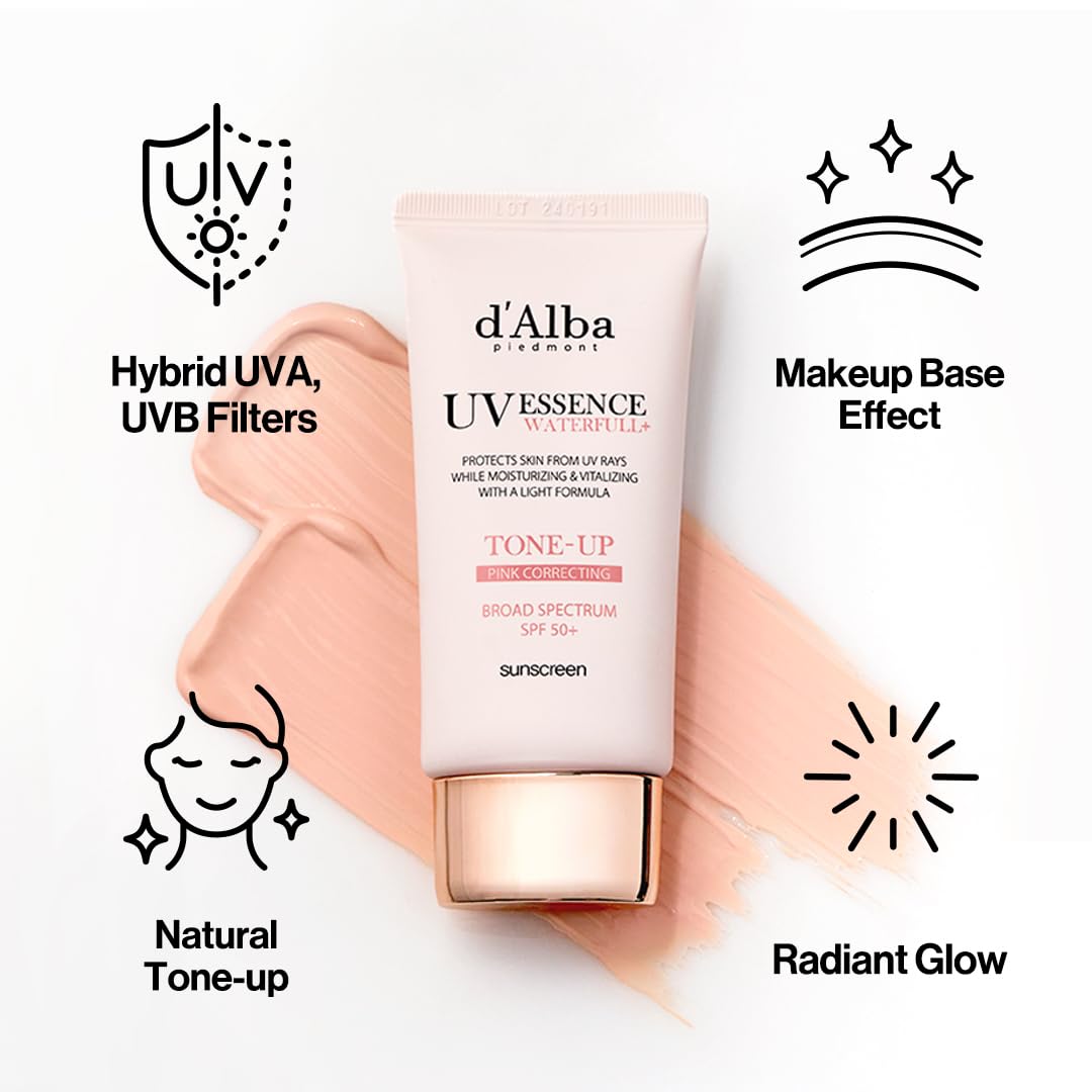 [ d'alba ] UV Essence Waterfull+ Tone Up Pink Correcting Sun Screen 50ml / 1.69fl.oz.