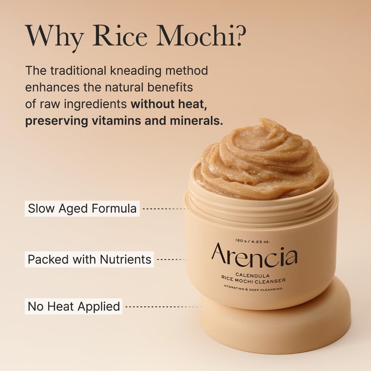 [ Arencia ] Calendula Rice Mochi Fresh Cleanser 120g / 4.23oz