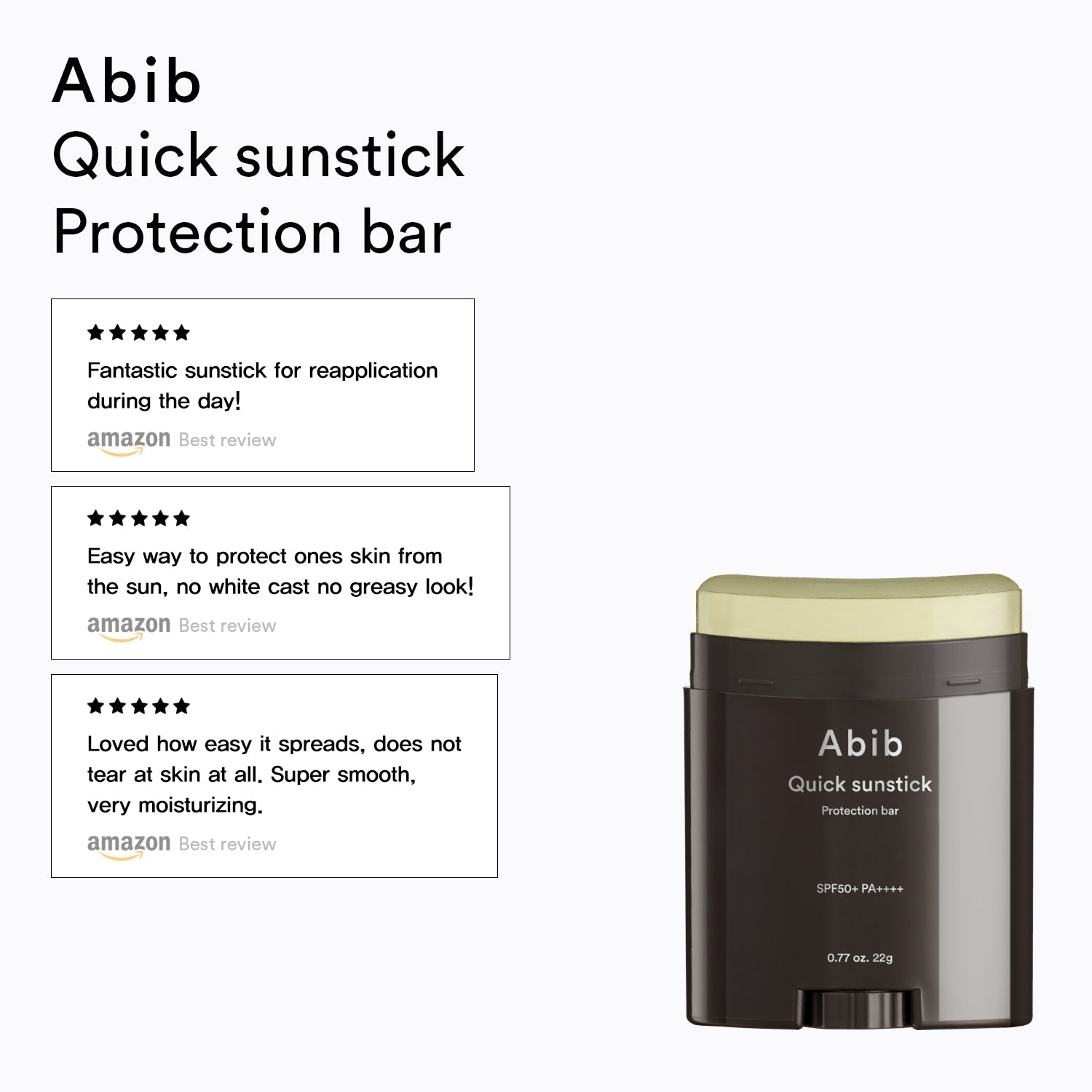 Abib Quick sunstick Protection bar SPF50+ PA++++ (0.77 oz/ 22g)