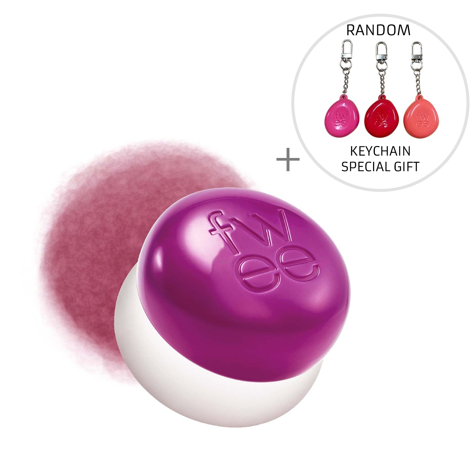 FWEE Lip&Cheek Blurry Pudding Pot (16colors) + RANDOM KEYCHAIN / Fingerlike Silicone Lip Brush