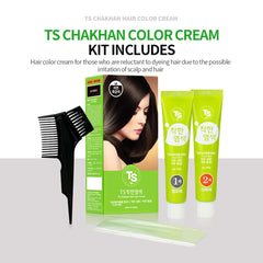 TS Chakhan Hair Color Cream to cover gray hair (5 colors) - KosBeauty