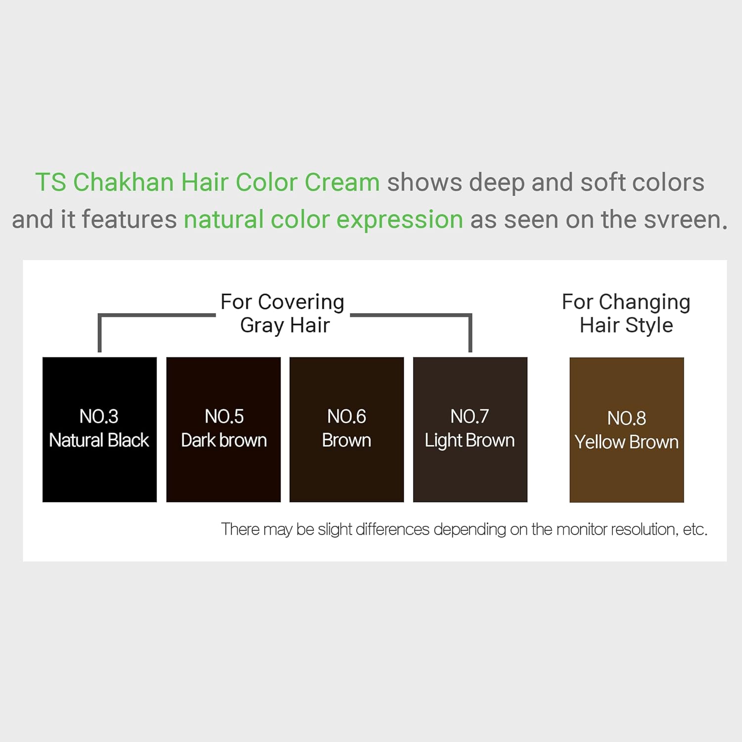 TS Chakhan Hair Color Cream to cover gray hair (5 colors) - KosBeauty