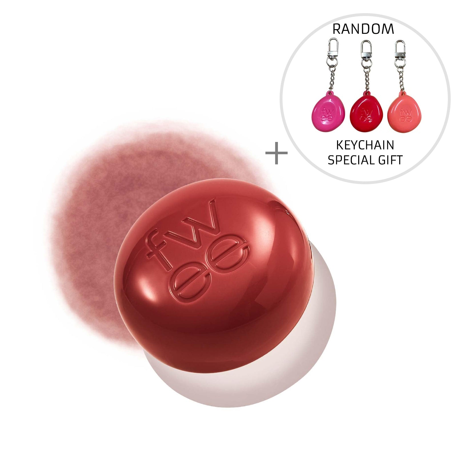 FWEE Lip&Cheek Blurry Pudding Pot (16colors) + RANDOM KEYCHAIN / Fingerlike Silicone Lip Brush