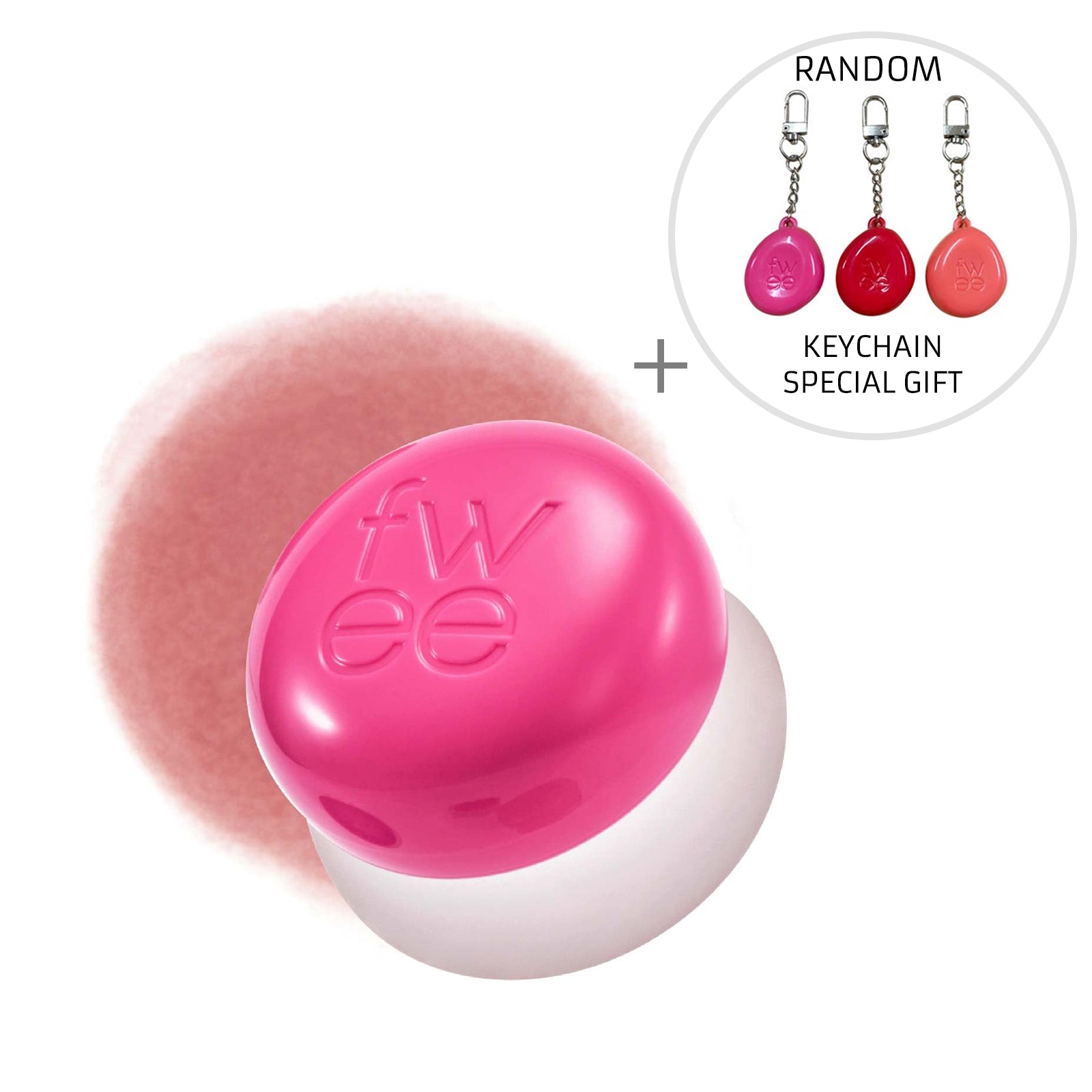 FWEE Lip&Cheek Blurry Pudding Pot (16colors) + RANDOM KEYCHAIN / Fingerlike Silicone Lip Brush