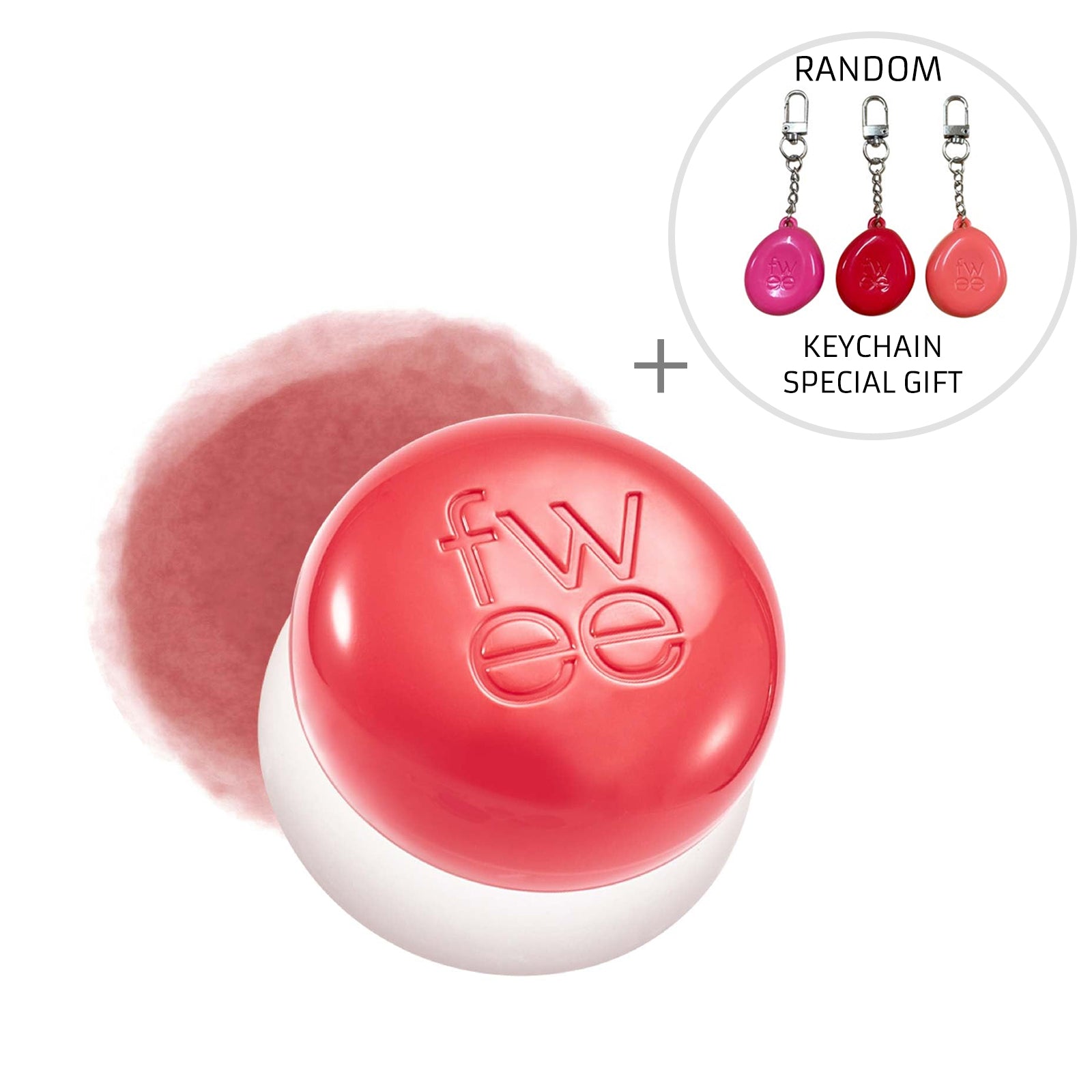 FWEE Lip&Cheek Blurry Pudding Pot (16colors) + RANDOM KEYCHAIN / Fingerlike Silicone Lip Brush