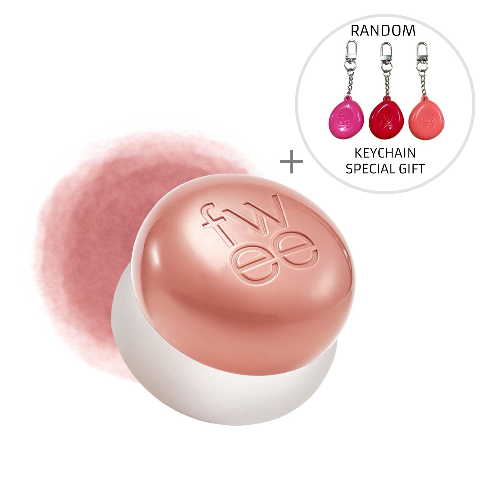 FWEE Lip&Cheek Blurry Pudding Pot (16colors) + RANDOM KEYCHAIN / Fingerlike Silicone Lip Brush