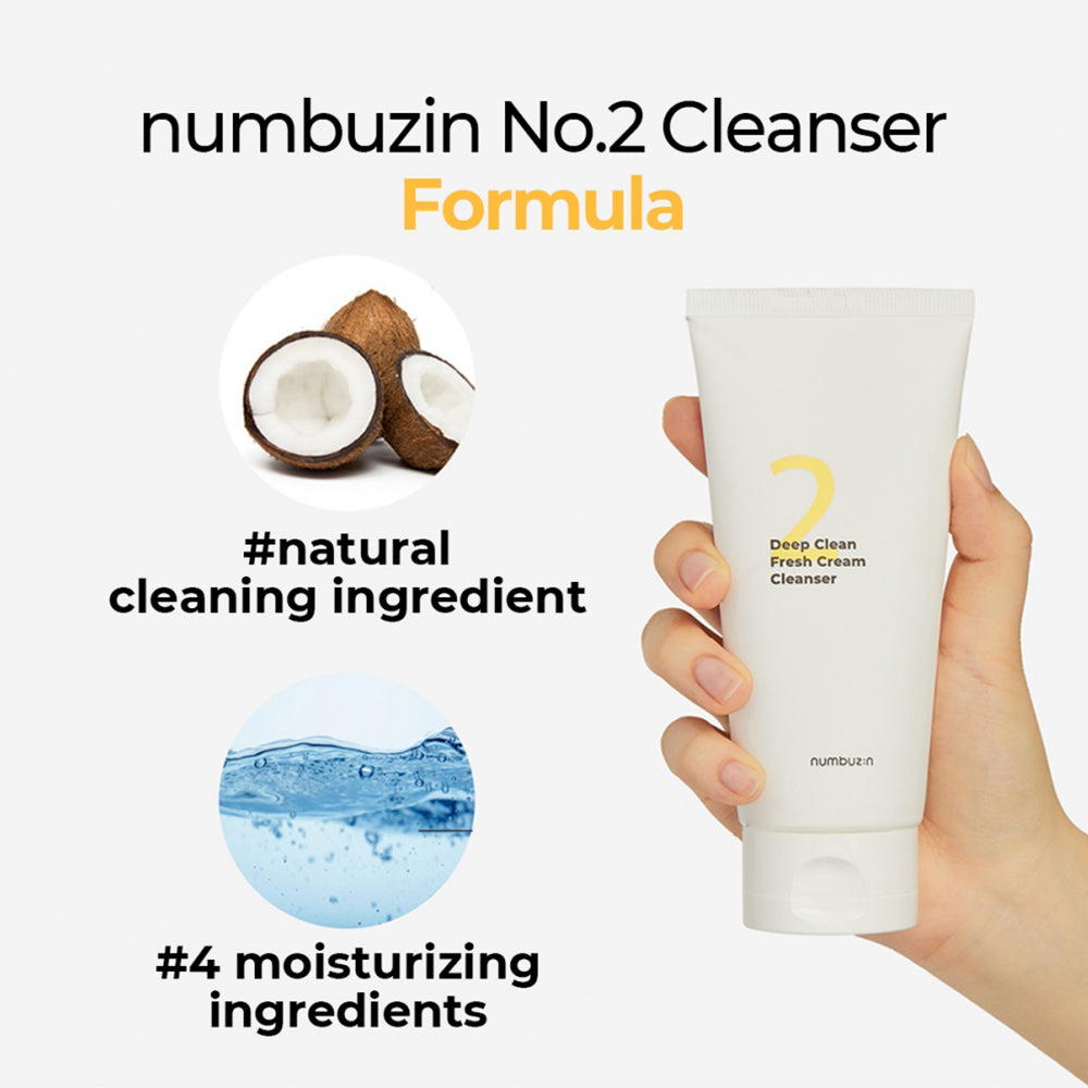 numbuzin No.2 Deep Clean Fresh Cream Cleanser 120ml/ 4.05 fl. oz.